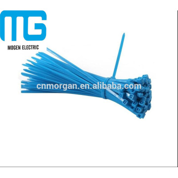 Fermeture à glissière à câble en nylon souple de type autobloquant Bleu à haute résistance à la traction, résistant au feu UL94-V2